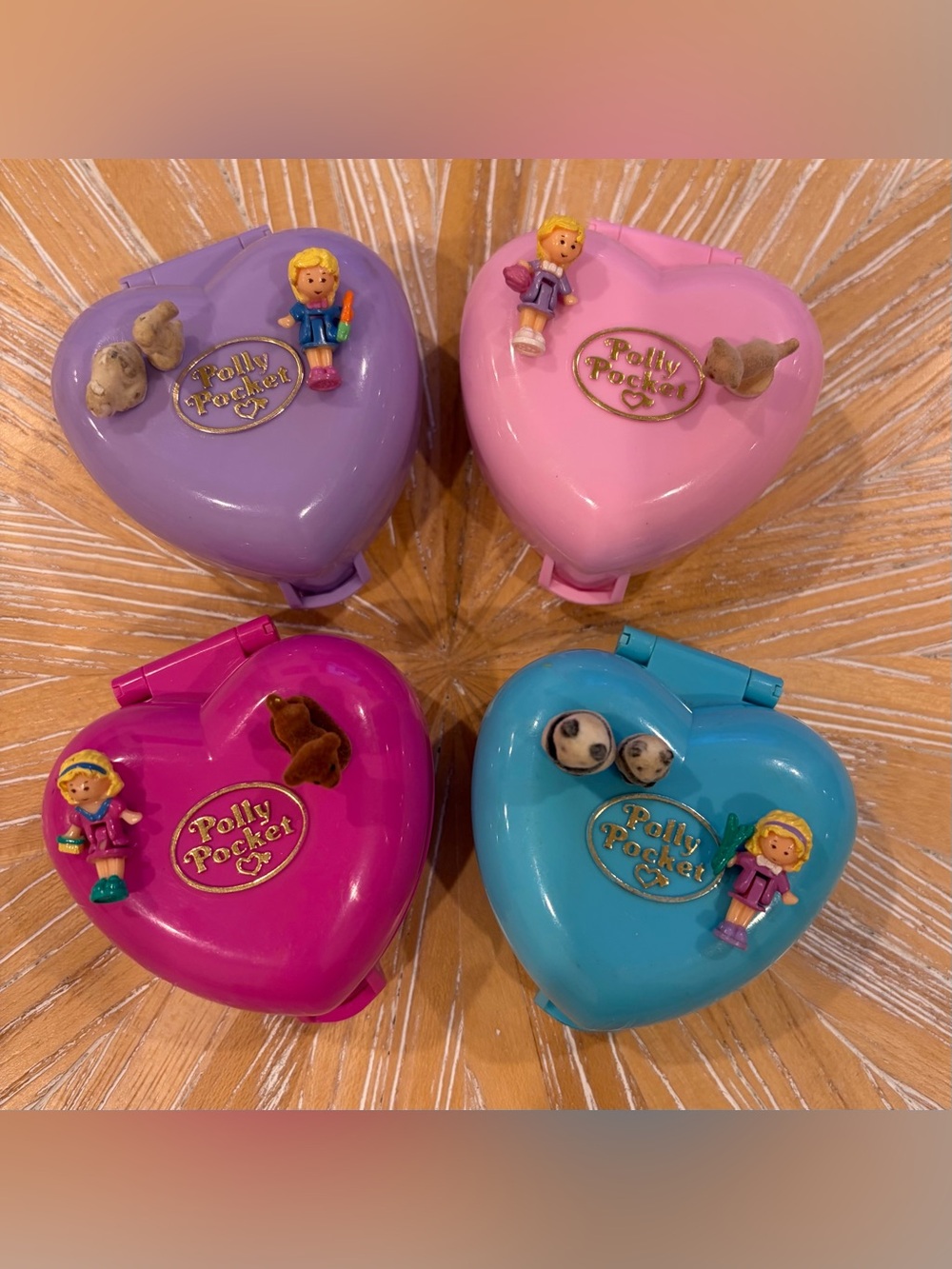 Polly Pocket - Precious Puppies, Kozy Kitties, Pretty Bunnies & Pretty Pandas